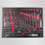 Servante Atelier Brumann 8 tiroirs 6 remplis + placard latéral + 2 clé dynamométrique – Image 10