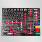 Servante Atelier Brumann 8 tiroirs 6 remplis + placard latéral + 2 clé dynamométrique – Image 8