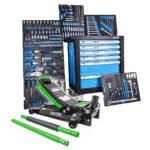 Chariot D'Atelier Rempli D'Outils Chariot À Outils Inclus 3 Tonnes Cric Vert