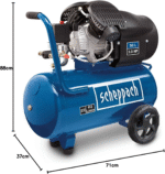 Scheppach HC53DC – Compresseur d’Air 50L, 3 CV, 10 Bar, Double Cylindre – Image 9